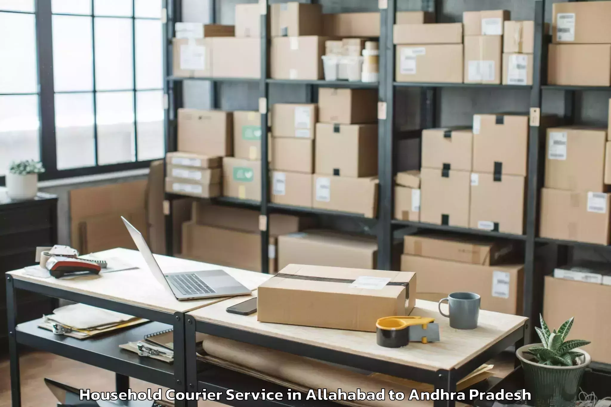 Reliable Allahabad to Pedakakani Household Courier